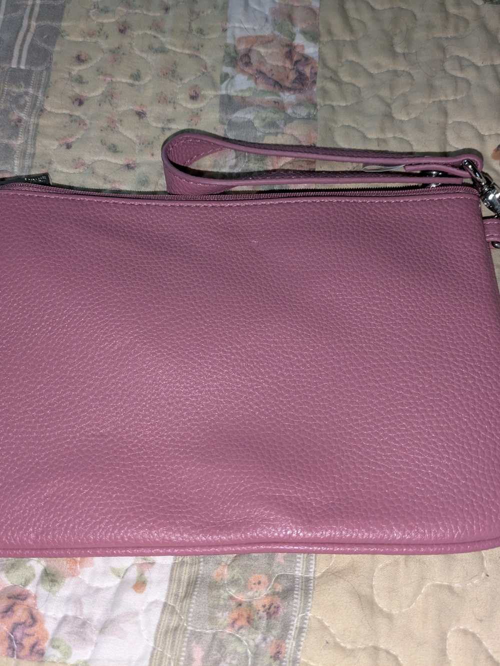 thirty-one Pink Pebbled Leather Wristlet Clutch